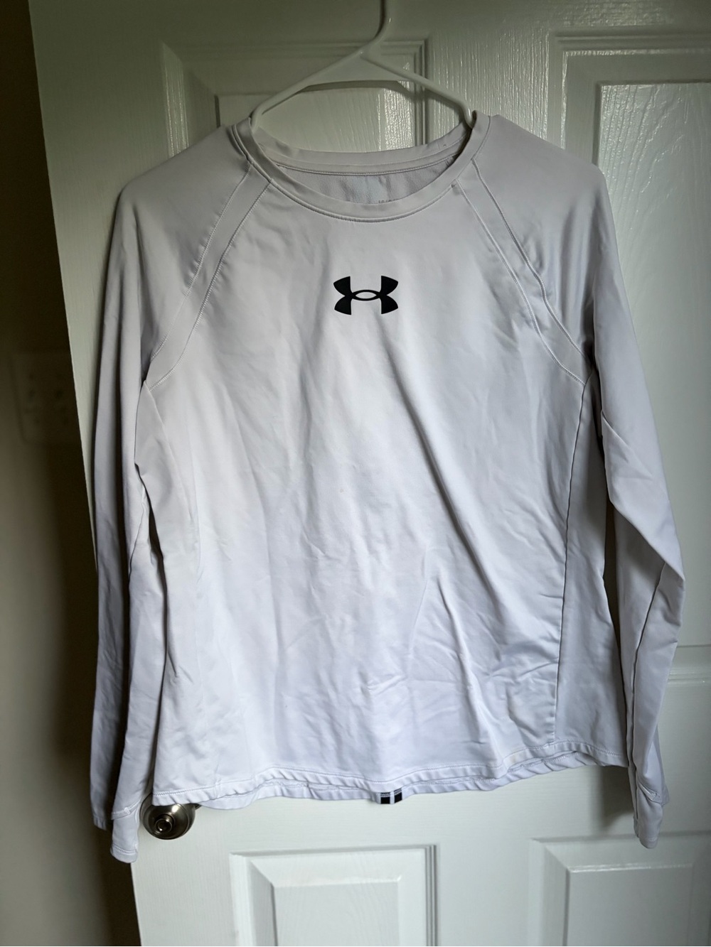 Under Armour Women's White Long-Sleeve Cold Weather Performance Top